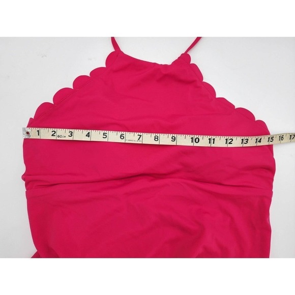 Chelsea 28 High Neck Scalloped One Piece Swimsuit Pink Size Large New - Picture 9 of 12